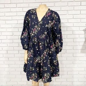 Y.A.S.‎ Nula Volume Sleeve Floral Smock Printed Dress